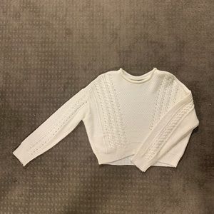 White Cropped Sweater